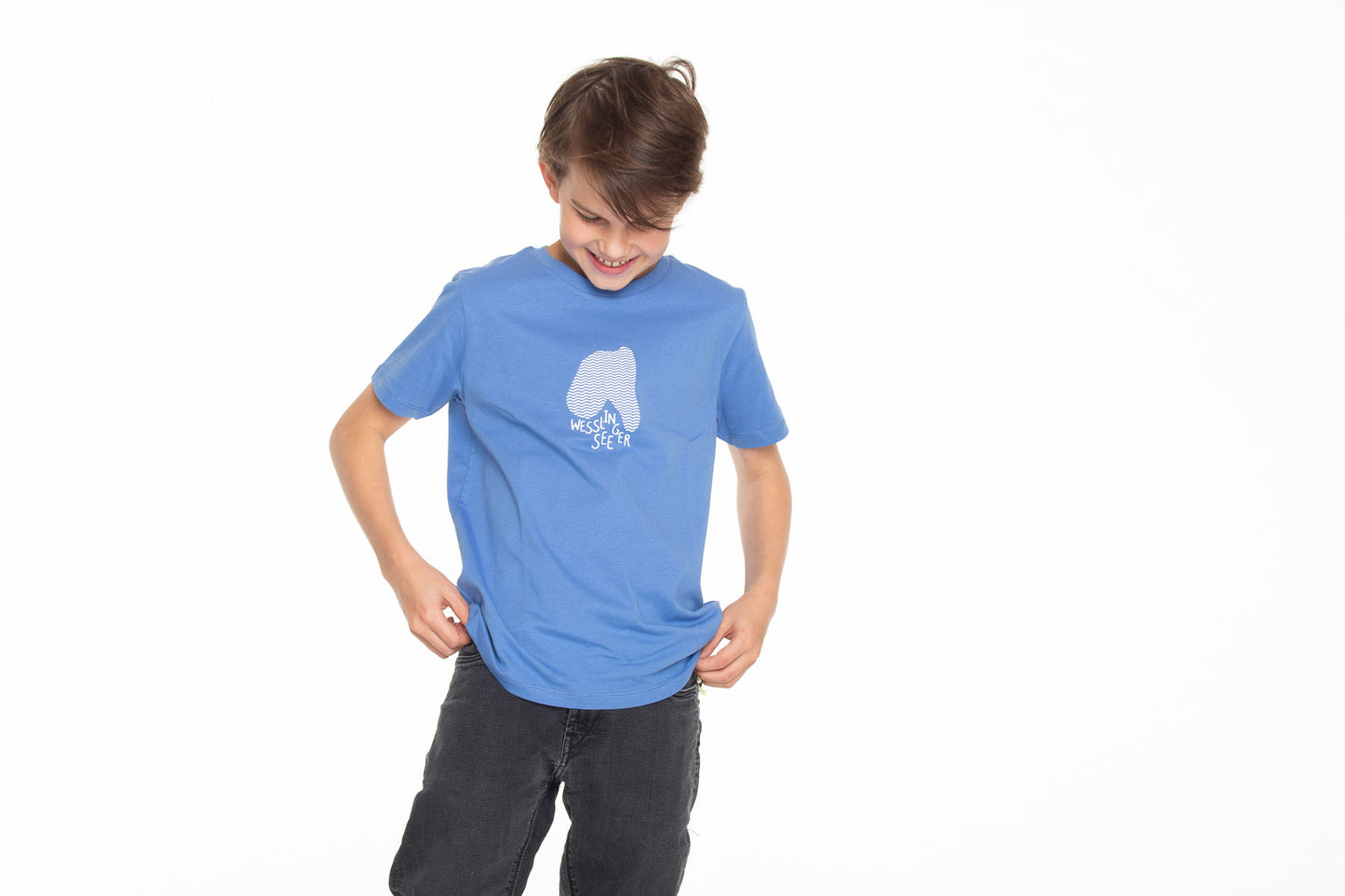Weßlinger See – Kids Organic Shirt - Worker Blue