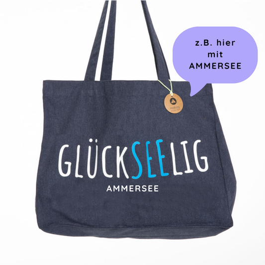 GlückSEElig - Personalisierbar, Organic Shopping-Bag