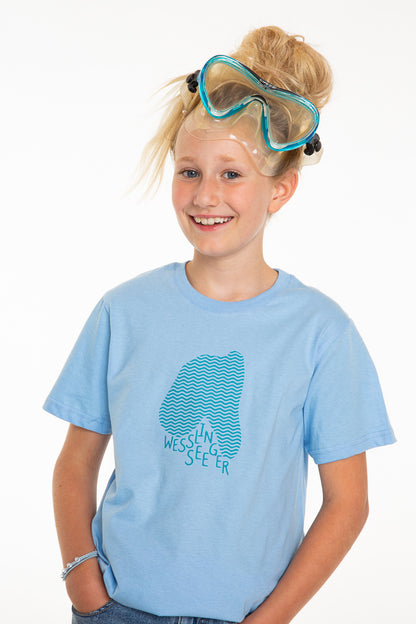Weßlinger See – Kids Organic Shirt Blue Soul